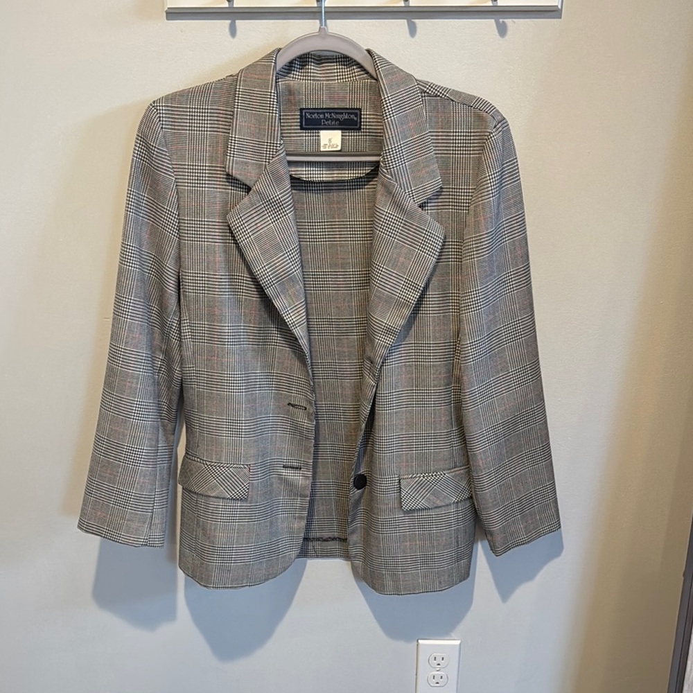 Vintage Women's Plaid Blazer